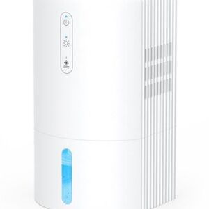 White Ultrasonic Cool Mist Dehumidifier with Blue Water Window
